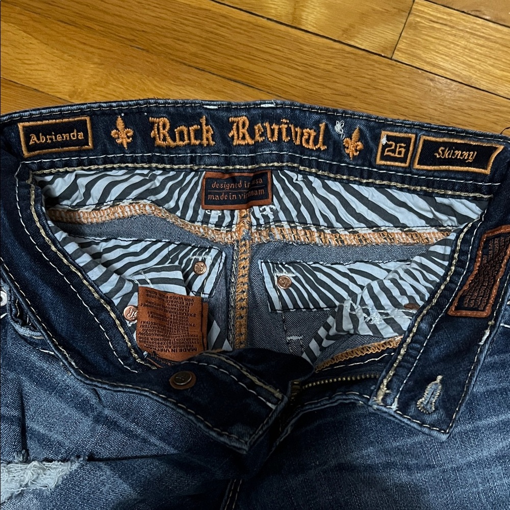 Rock Revival Dark Blue Skinny Jeans for Women